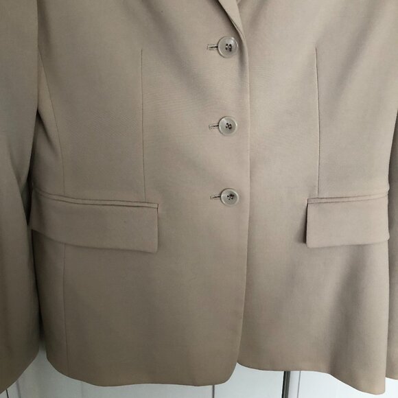 NWT*TAHARI BEIGE/SAND*FITTED*LINED JACKET BLAZER*Sz 6*$398*NEW - Picture 7 of 11